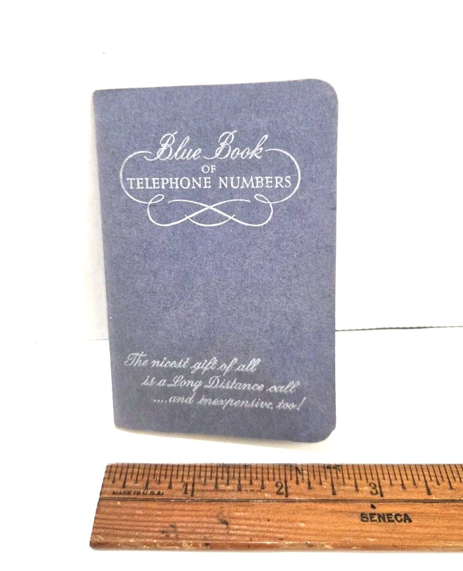 Vintage Blue Book of Telephone Numbers -Pacific Telephone & Telegraph -Mini- NEW 4