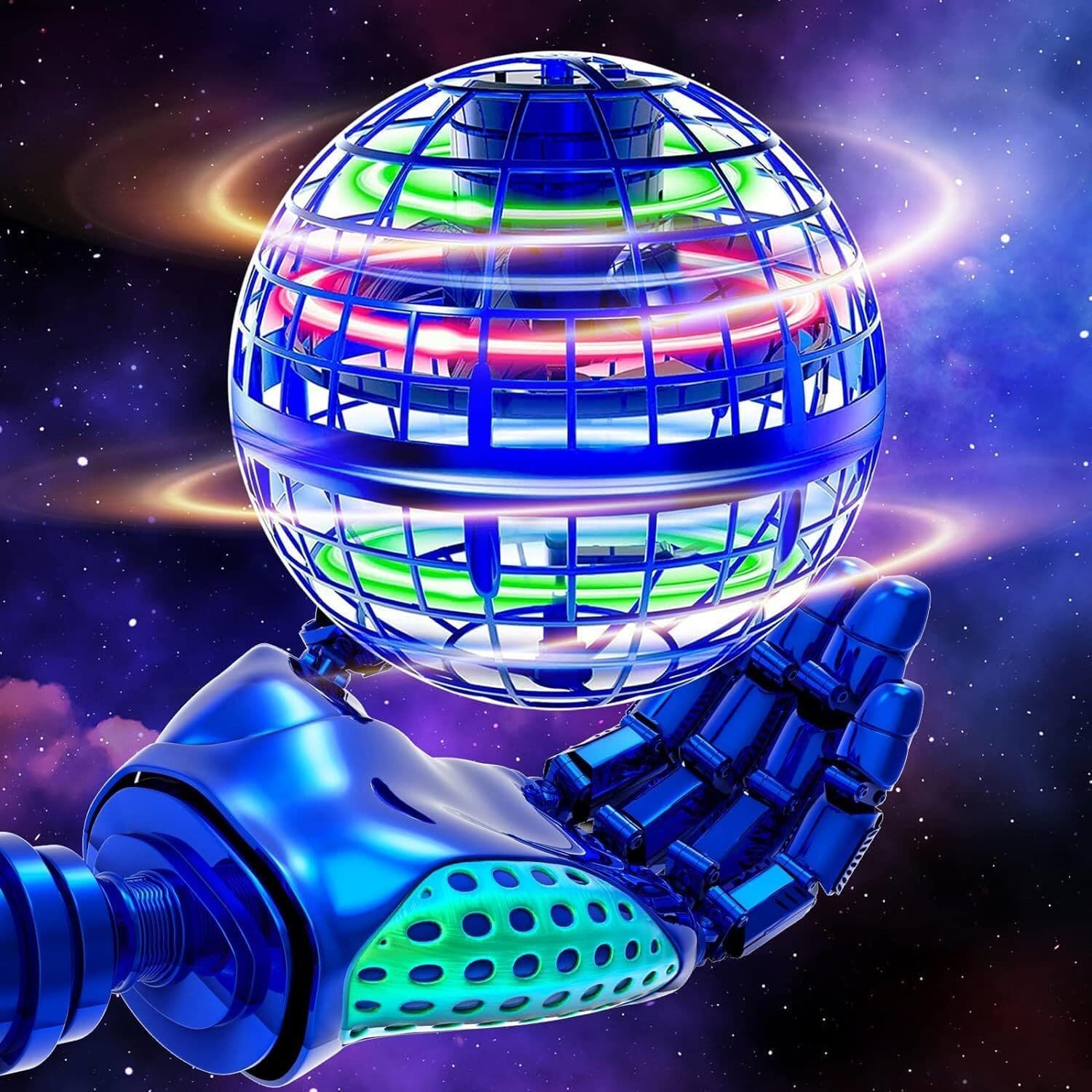 Cosmic Galaxy Hand Mini Drone Ball Boomerang Hover Orb Galactic Flying Spinner 5