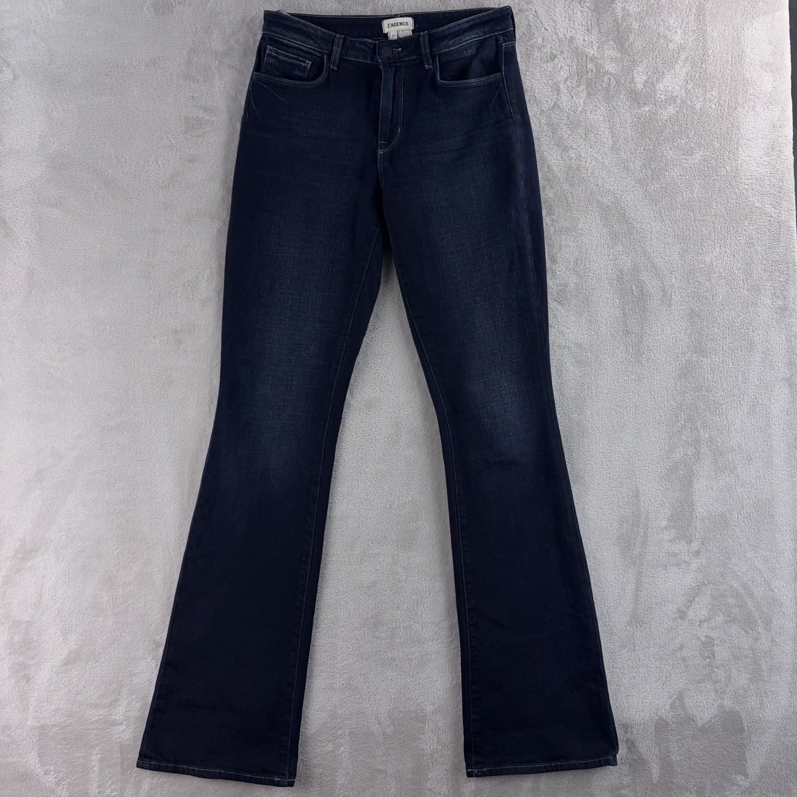 L’Agence Jeans Womens Size 27x33 Blue Mid Rise Bootcut Stretch Denim USA