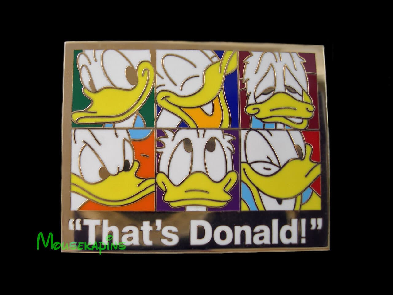 THAT'S DONALD Duck Six FACIAL EXPRESSIONS 66th Ann Disney 2000 PIN