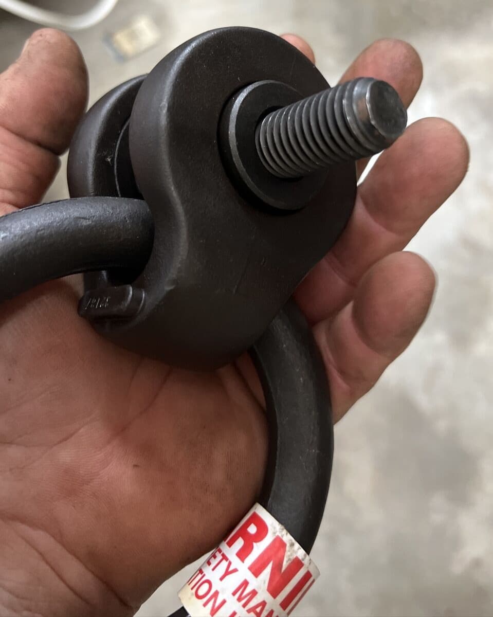 Jergins Side Pull Hoist Ring 2500# Working Load Limit Black Oxide Alloy Steel 3