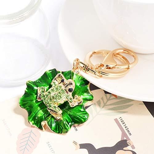 Cute Frog Shape Crystal Rhinestone Sparkling Keychain Bag Pendant Handbag  2