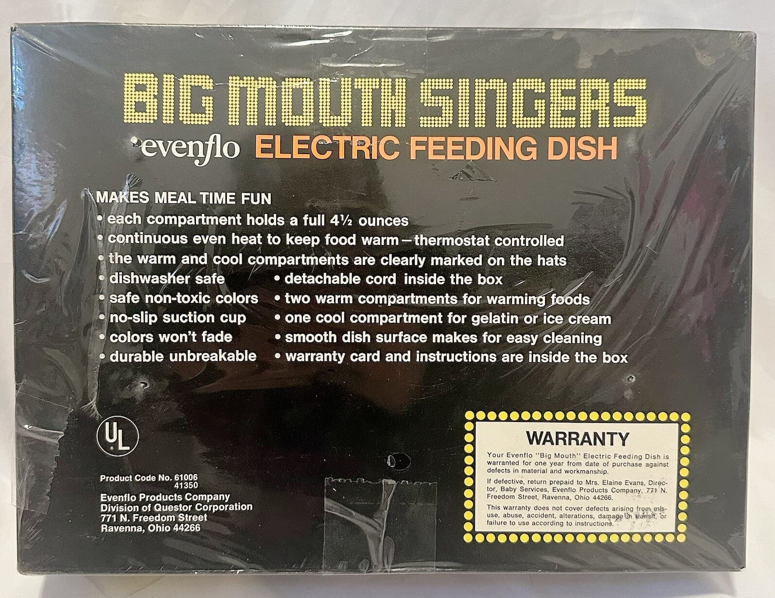 🎶 1976 Evenflo Big Mouth Singers 🍽️ Electric Baby Feeding Dish 🐥 NEW RARE 3