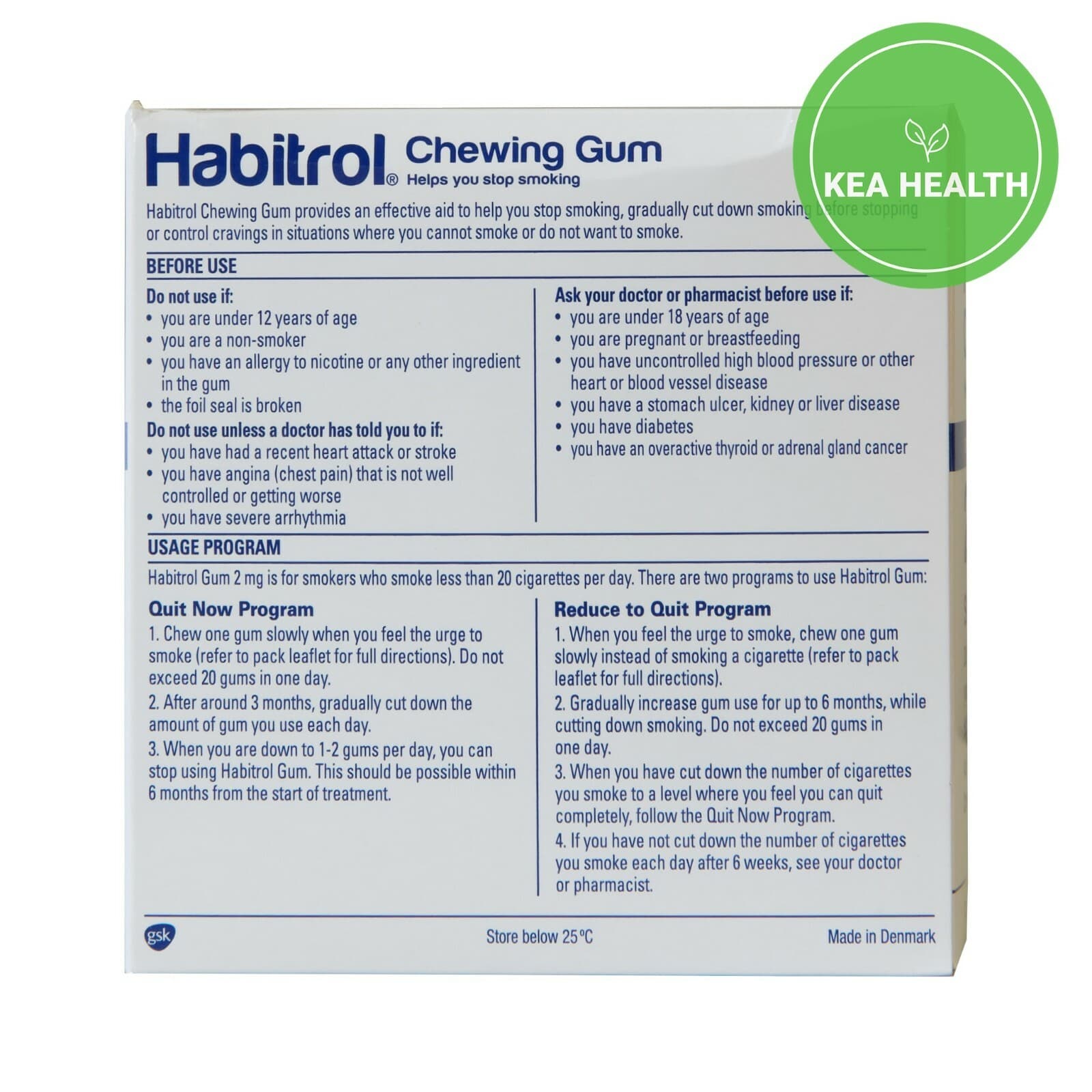 Habitrol Nicotine Gum 2mg FRUIT 816 pieces 4 New BULK Box Size - QUIT Smoking 2