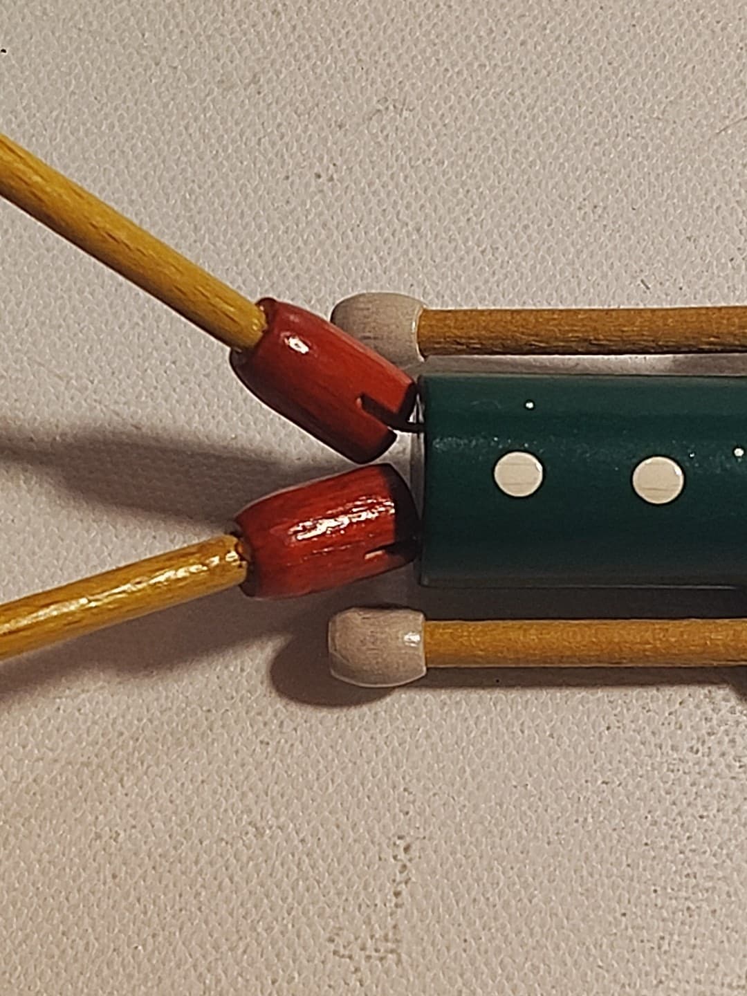 Vintage Pinocchio Wooden Doll Jointed Limbs Made in Italy 6" Tall Hand Painted 4