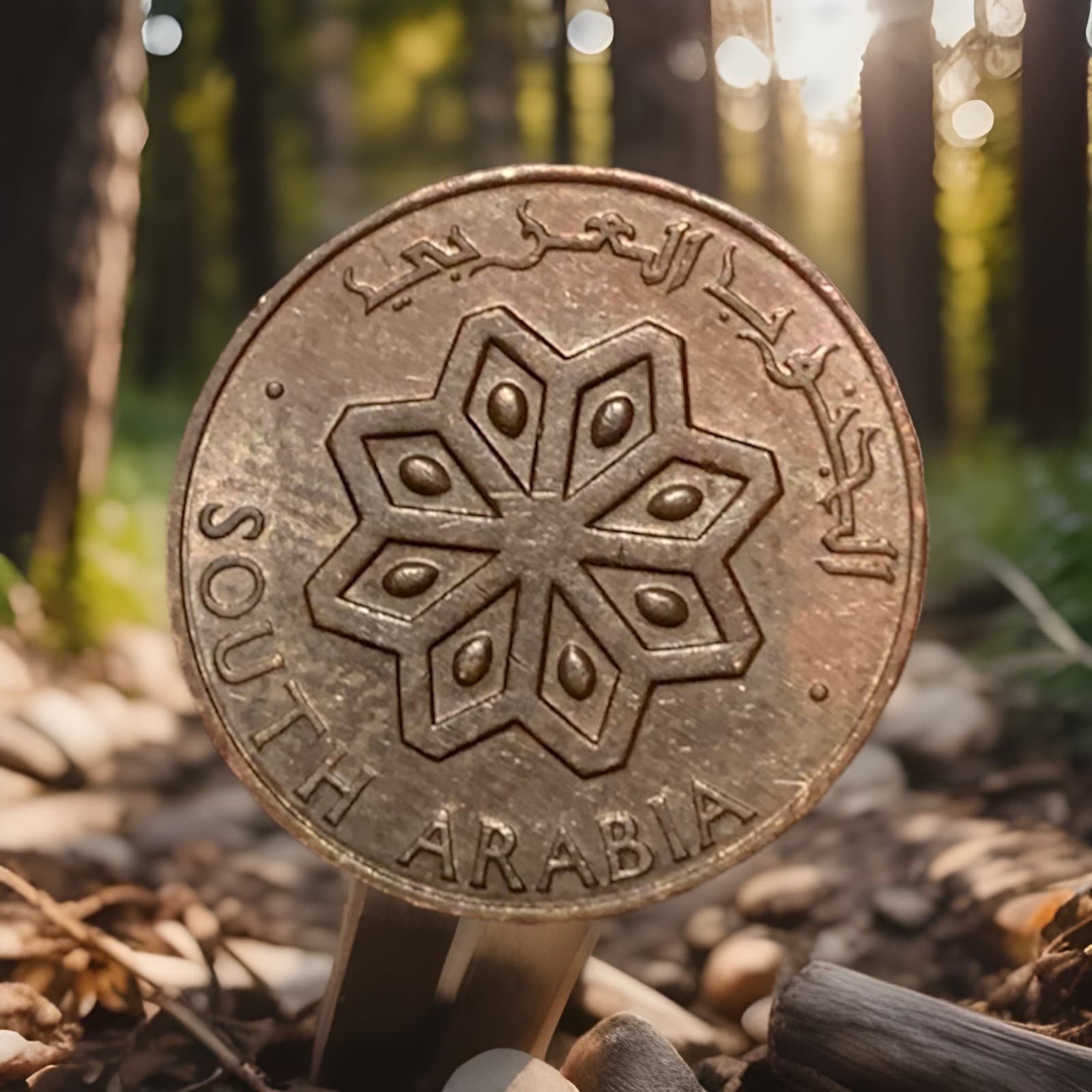 🌈 1964 South Arabia 5 Fils – Beautiful Rainbow Toned Bronze Coin 2