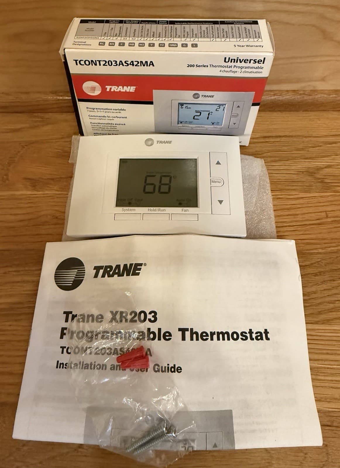 Trane Programmable Thermostat TCONT203AS42MA TCONT203A TCONT203 Up to 4H/2C FAST