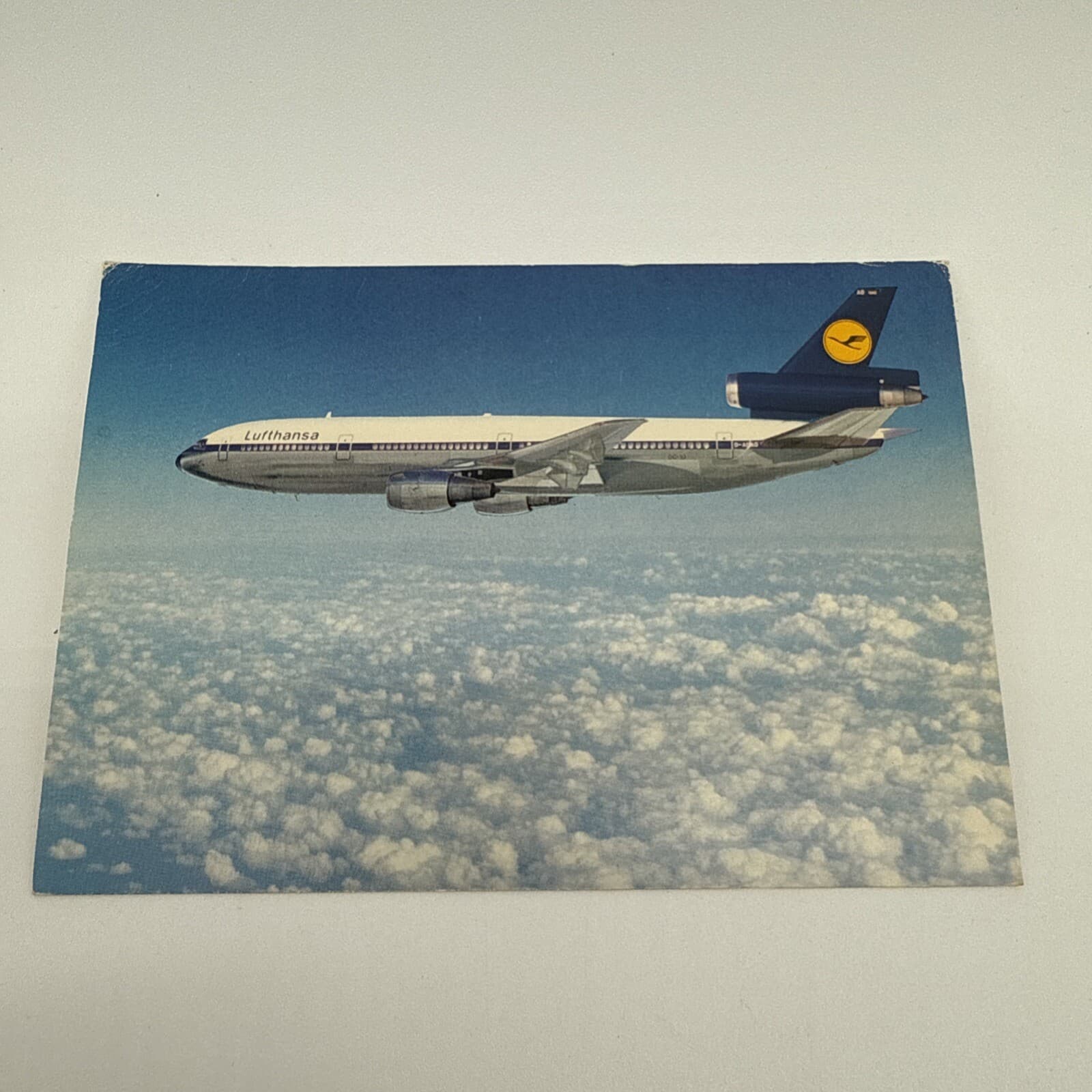 Vintage Lufthansa McDonnell Douglas DC 10 Continental Postcard