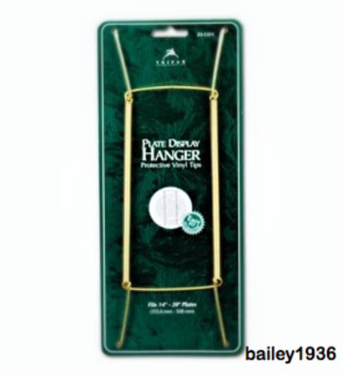 Plate Hanger Large Brass Wire 15"-30" Display Easel for Platters Plates Tiles 2