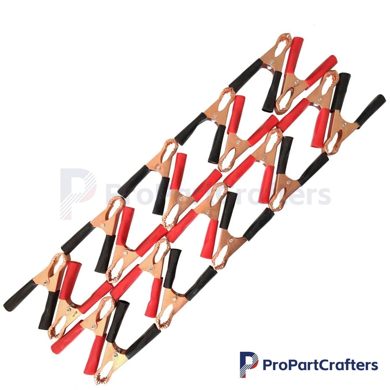 80mm 50A Red & Black Car Battery Test Lead Clip Crocodile Alligator Clamps 20pcs 2