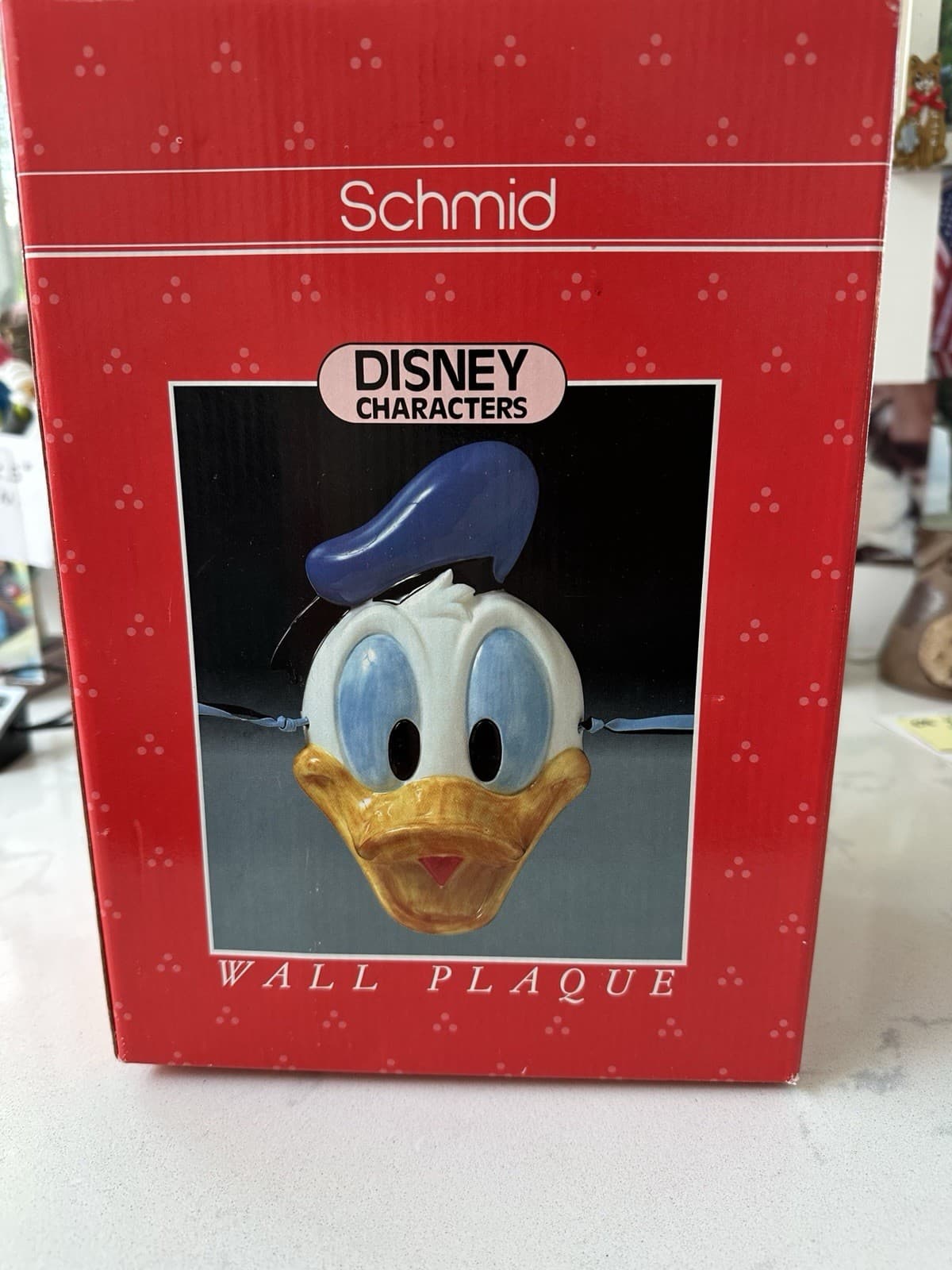 Schmid Walt Disney Ceramic Donald Duck Wall Hanger 9 X 5.5 New In Box 5