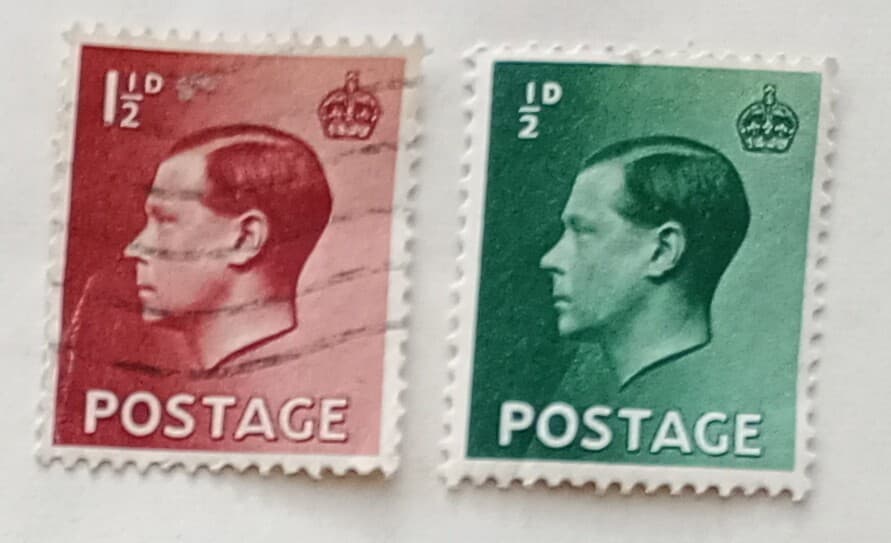 10 x Edward viii Stamps 1936 2
