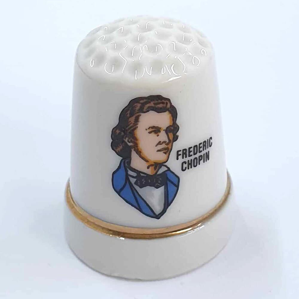 Vintage Bulk lot of 6 Thimbles Souvenir Famous composers 5