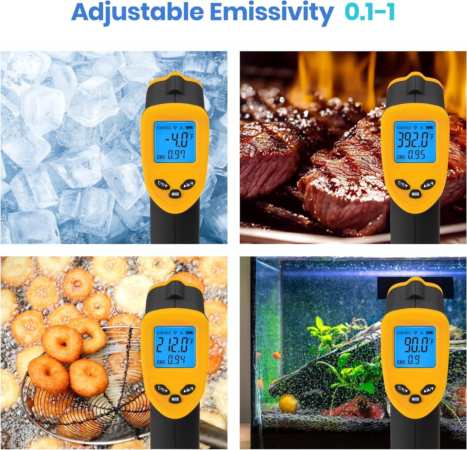 Infrared Laser Thermometer Gun No-Contact Digital Temperature Measurement Tester 5