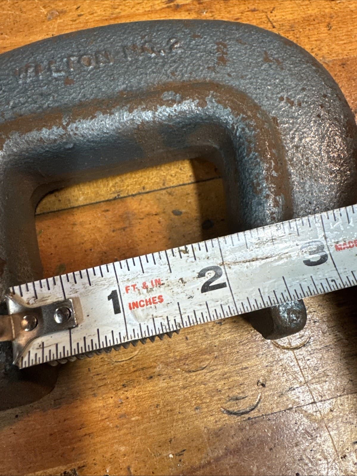 Wilton #2 C Clamp Flat Anvil Extra Heavy Duty 0-2-5/16"  Drop Forged Steel 4