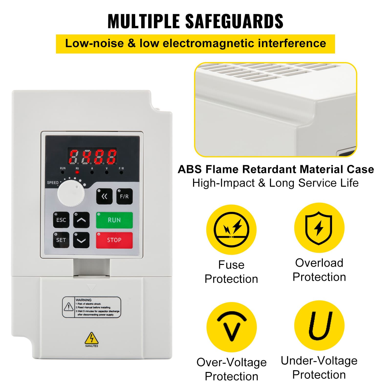 Uimoso 3KW 4HP 220V Variable Frequency Drive Inverter Converter 1 To 3 Phase VFD 4