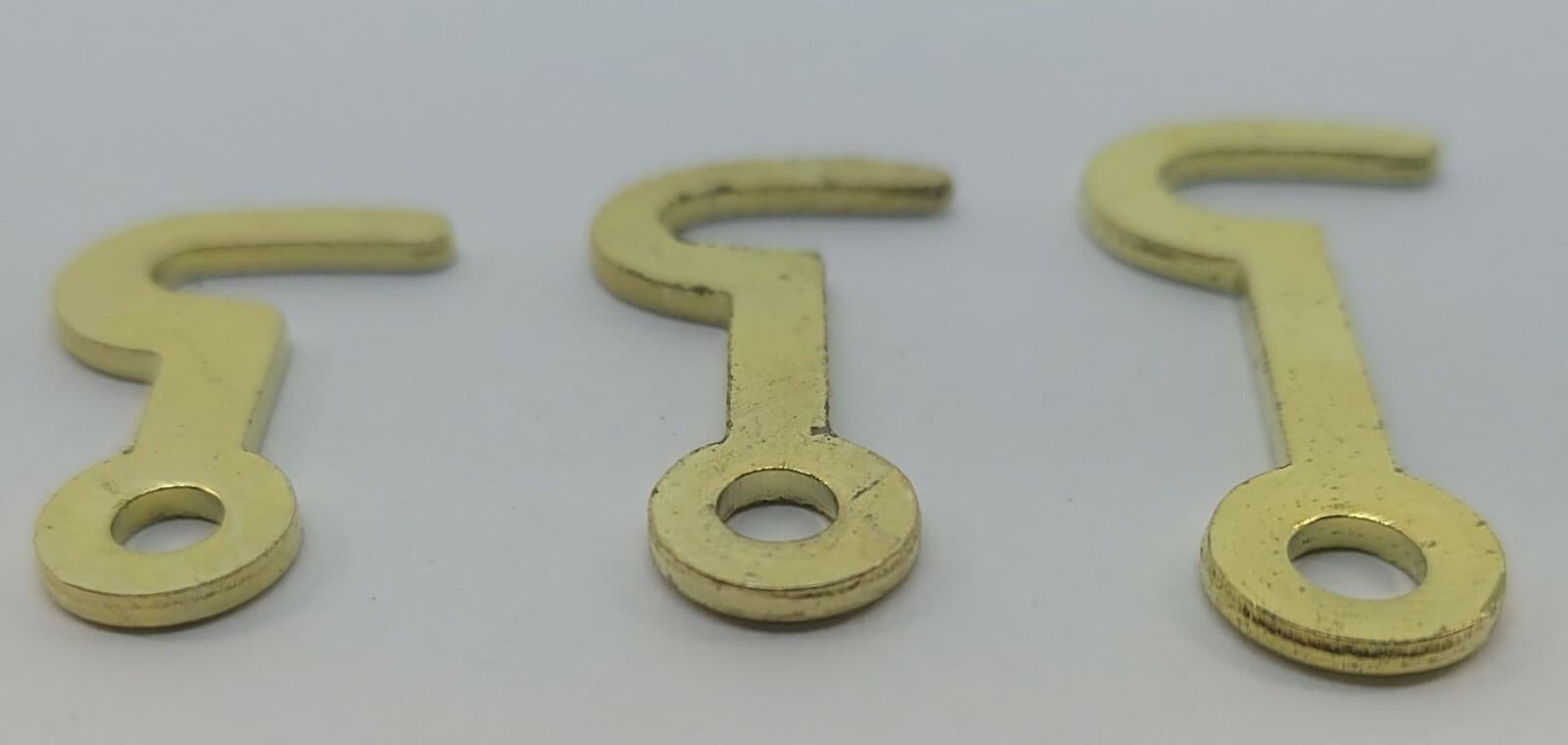 1" Inch Small Brass Plated Steel Hook catch Latch antique kitchen vintage retro 6