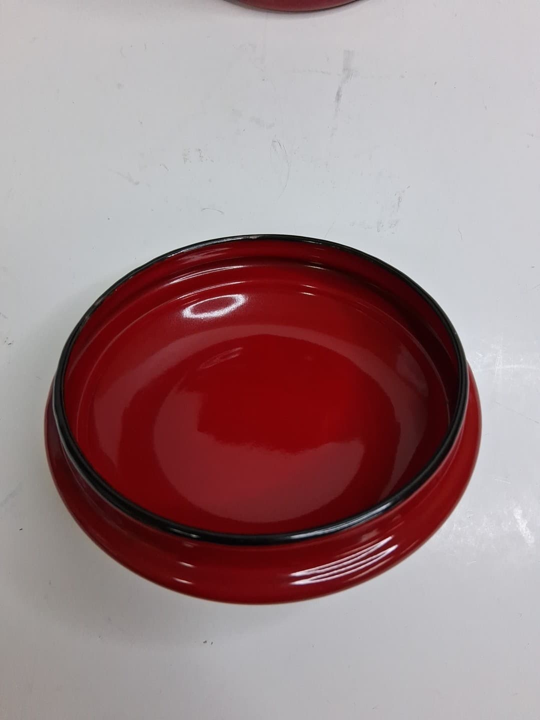 Red Vinstage Style Bacon Grease Container, Enamel, Multi-Purpose Heat Resistant  3