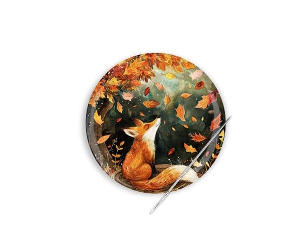Needle Minder, Fox Cross Stitch Needle Minder, Fall Needle Minder