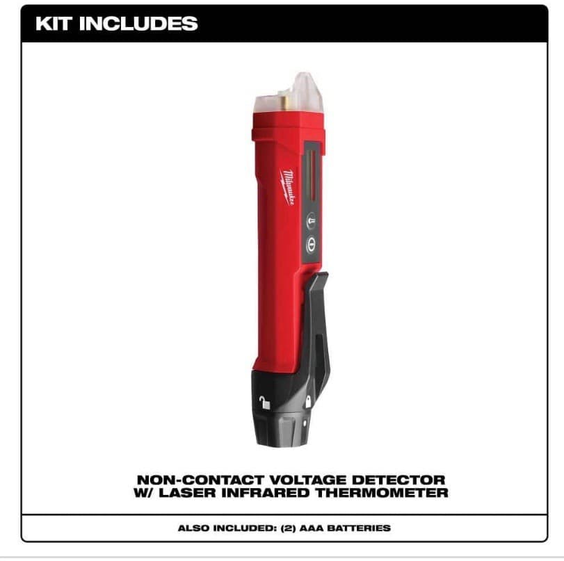 Milwaukee 2225-20 Non-Contact Voltage Detector with Infrared Laser Thermometer 2