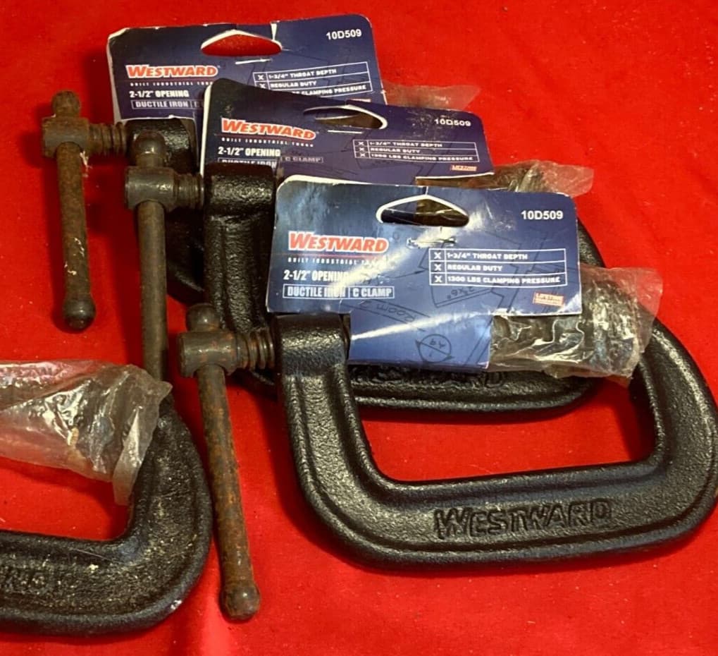 Westward Iron C-Clamp, 2-1/2", 1100 lb. NEW NOS