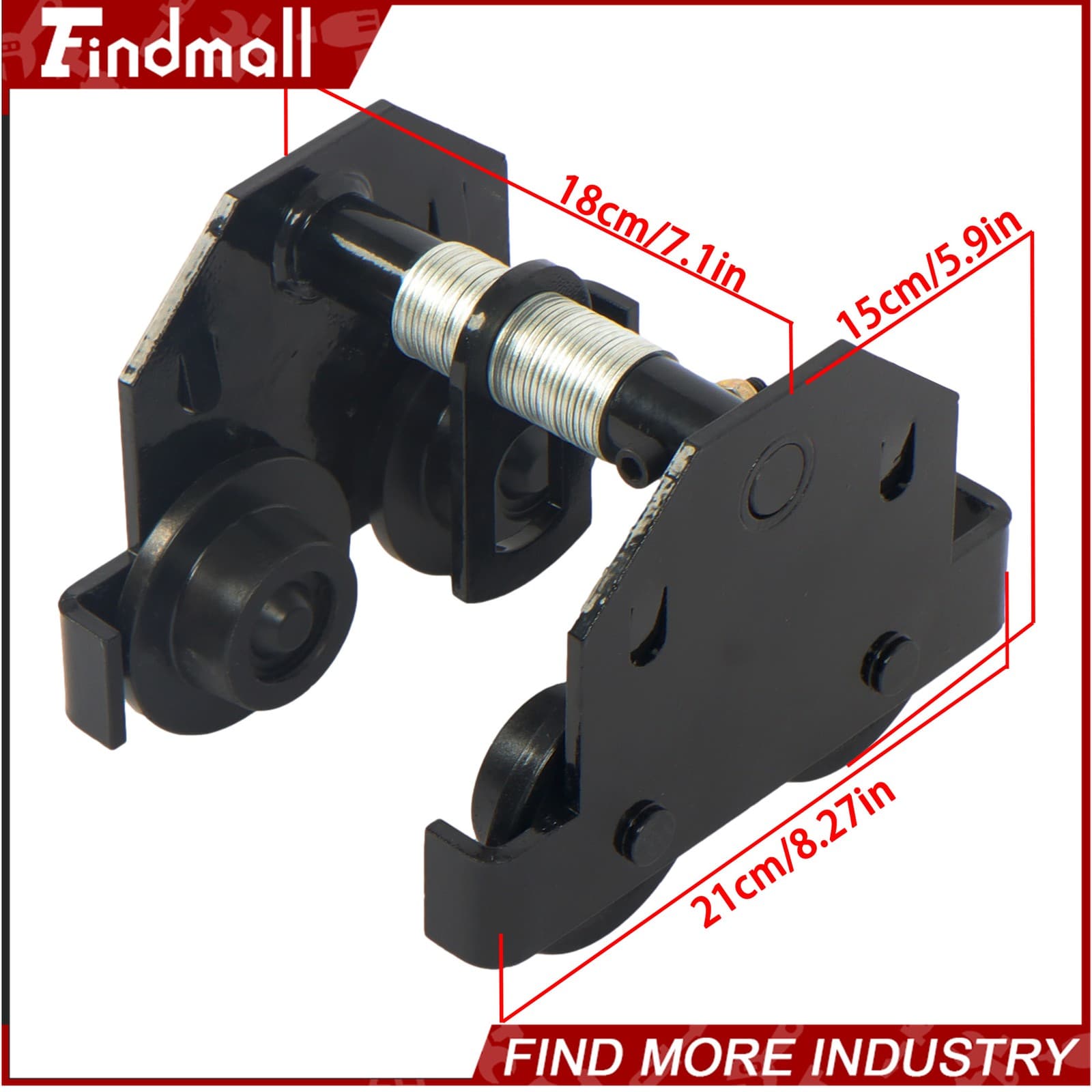 Findmall Push Beam Trolley Manual Trolley 1100lbs/0.5t Load 55-135mm Adjustable 2