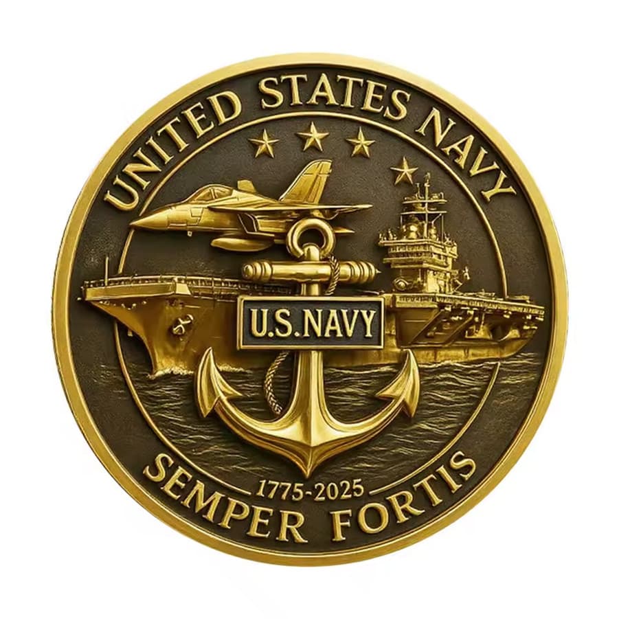 Navy 250 Anniversary Challenge Coin Military Collectable Armed Forces D 1-pc 3