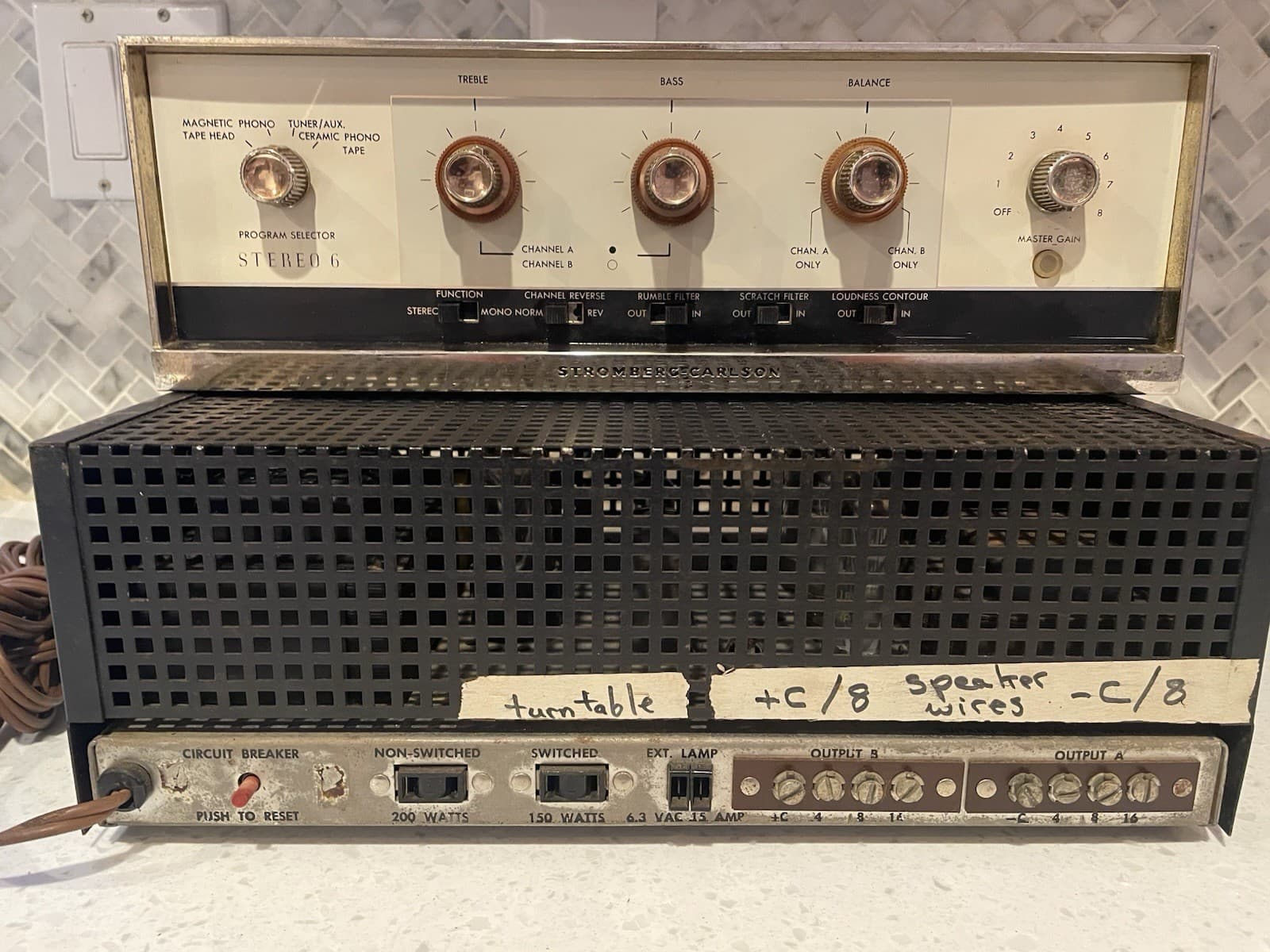 Stromberg Carlson ASP60  Amp & ASE6 Preamp 2
