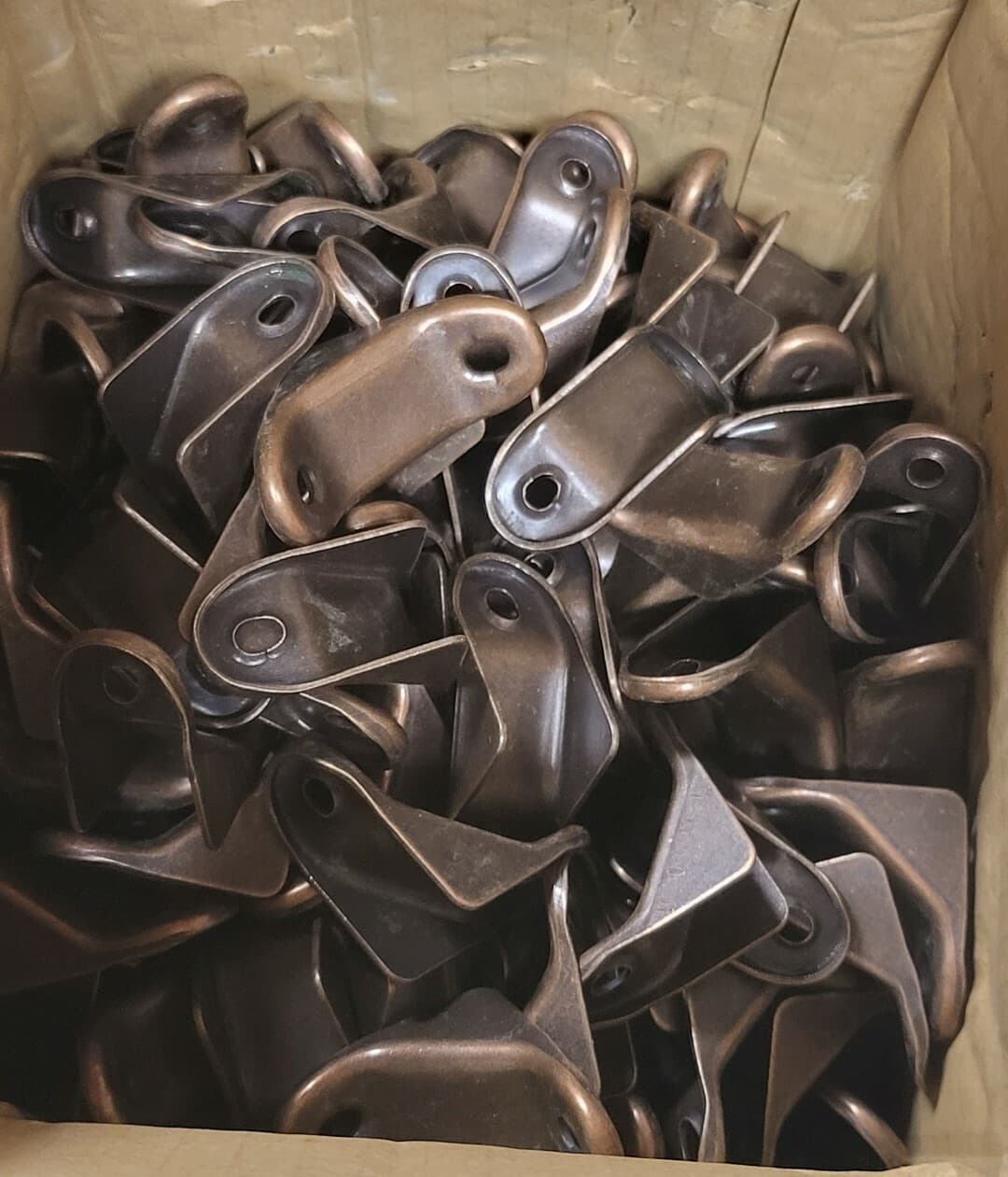 Straight 1x1 22 Gauge Steel Corner Brackets Antique Bronze Finish shelf chair 5