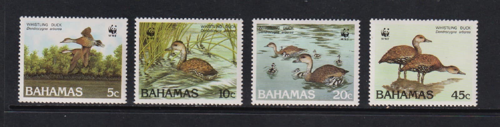 Bahamas - 1988 World Wildlife Fund set - Whistling Ducks, cat. $ 22.25