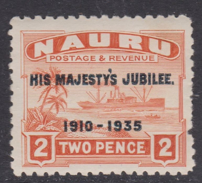 Nauru 1935 Silver Jubilee 2d Mint Hung SG 41 VGC