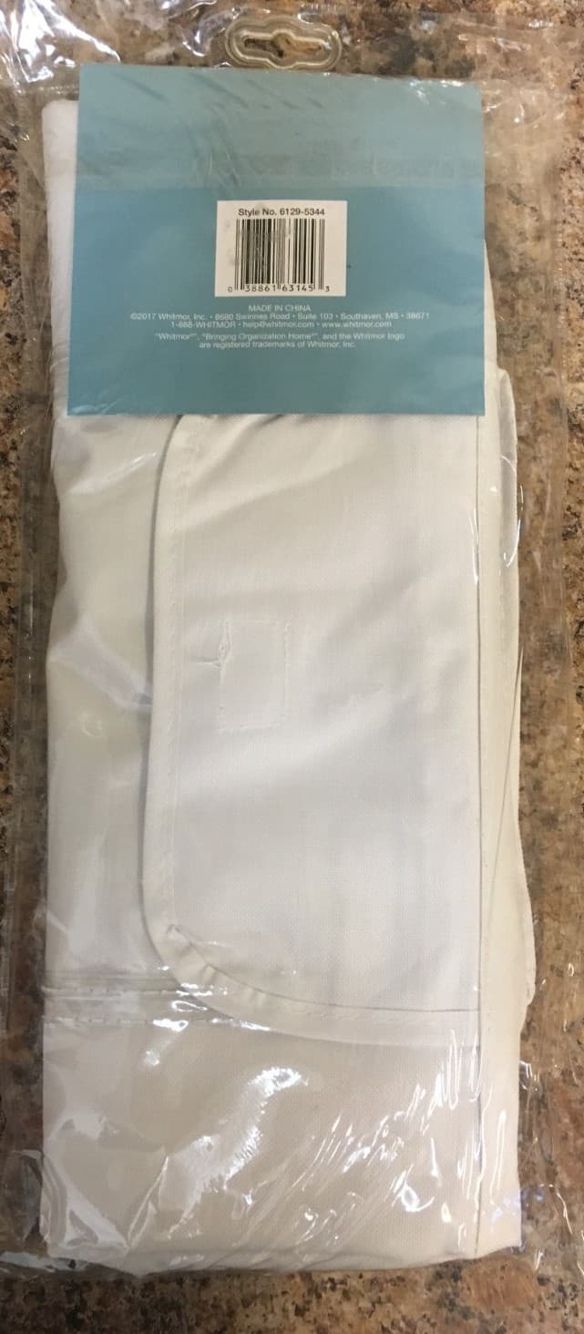 Whitmor 6129-5344 Clear/White Hanging Gift Wrap Organizer 2