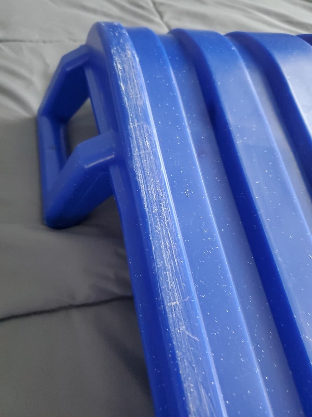 Swiss-Bob Snow Sled Luge Blue Sparkles VTG MPH Gently Used Swiss Made 5