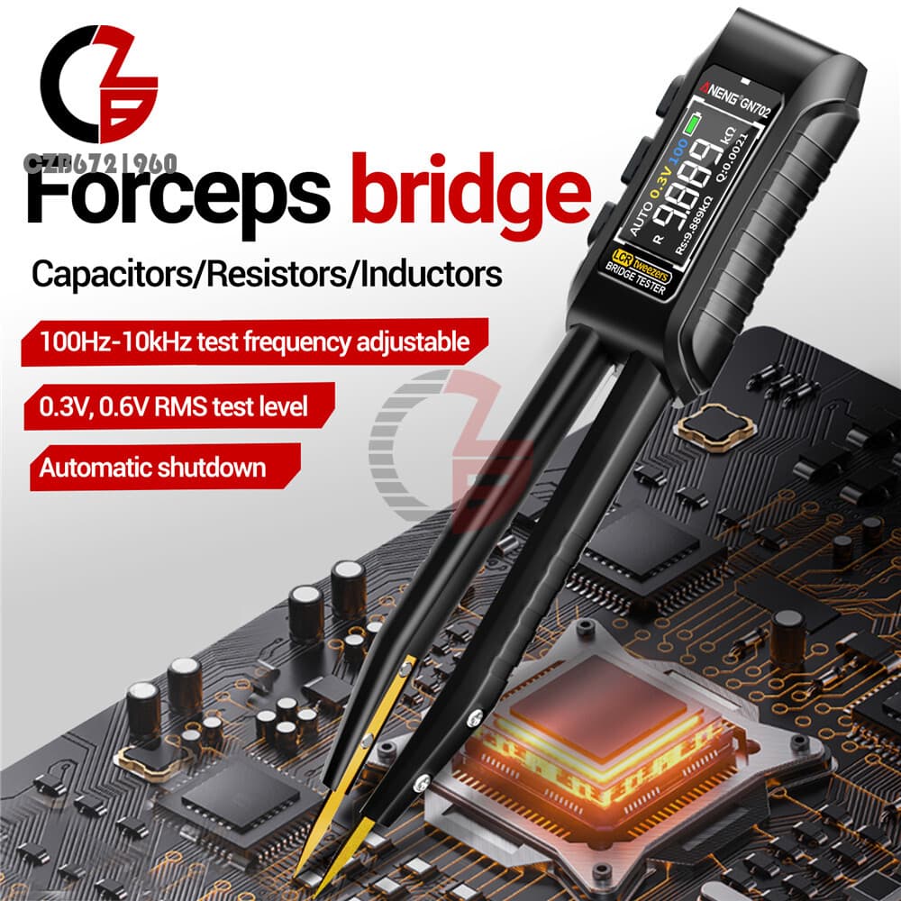 GN702 Smart Tweezer LCR Digital Bridge Meter Capacitor Inductor Component Test 3