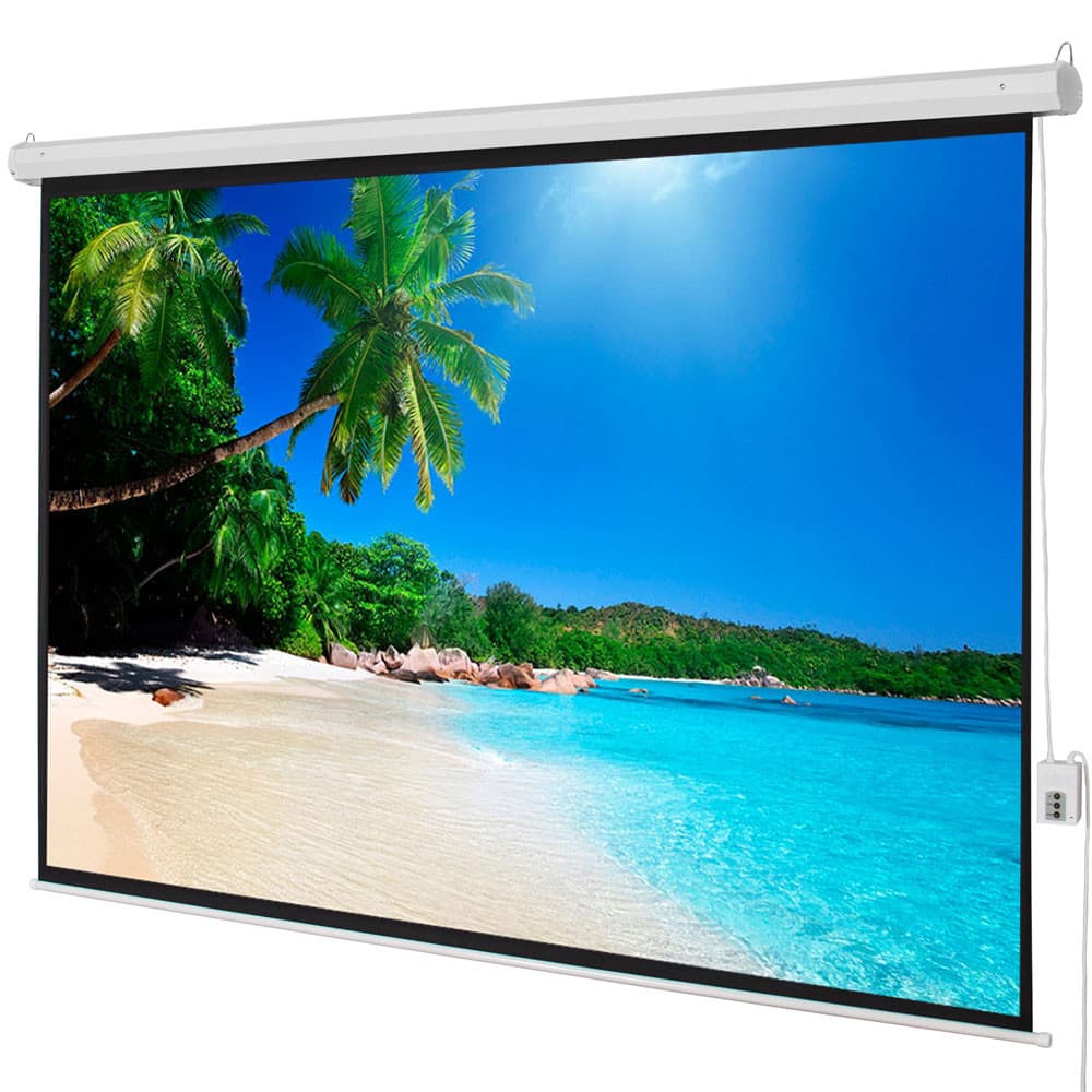 100" 4:3 Auto Electric Motorized Projector Screen +Remote US Shipping 2