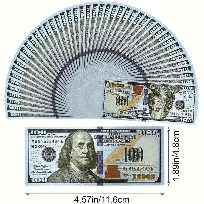 200 PCS Prop Fake Toys Money BANK GAMES CASH PAPER Different DOLLAR BILLS $ US 6