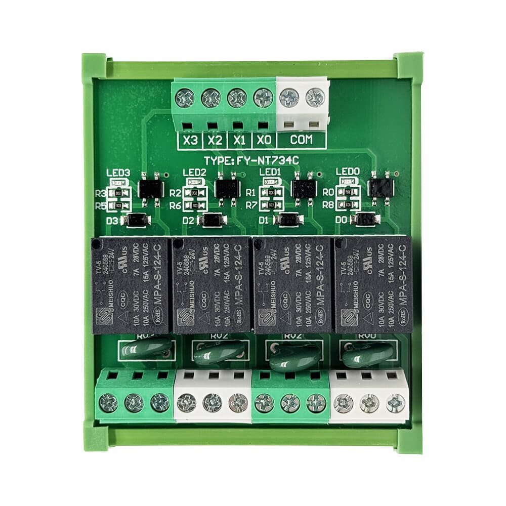 4 Channel Relay Module 1 SPDT DIN Rail Mount  24V DCAC Interface Relay Module 2