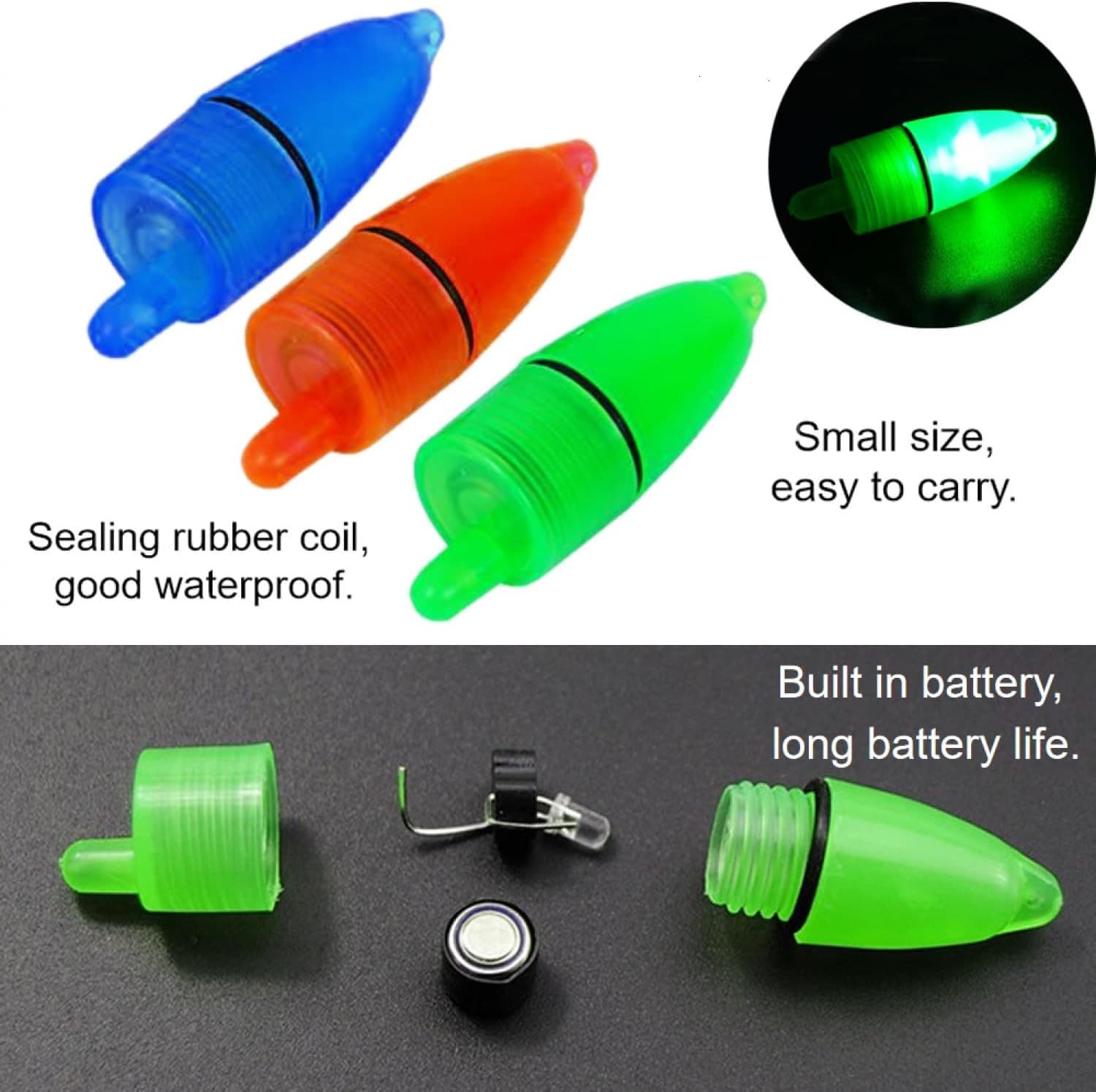 30 Pcs Fishing Bells Clips Fishing Rod Alarm with Dual Alert Bells with Colorful 4
