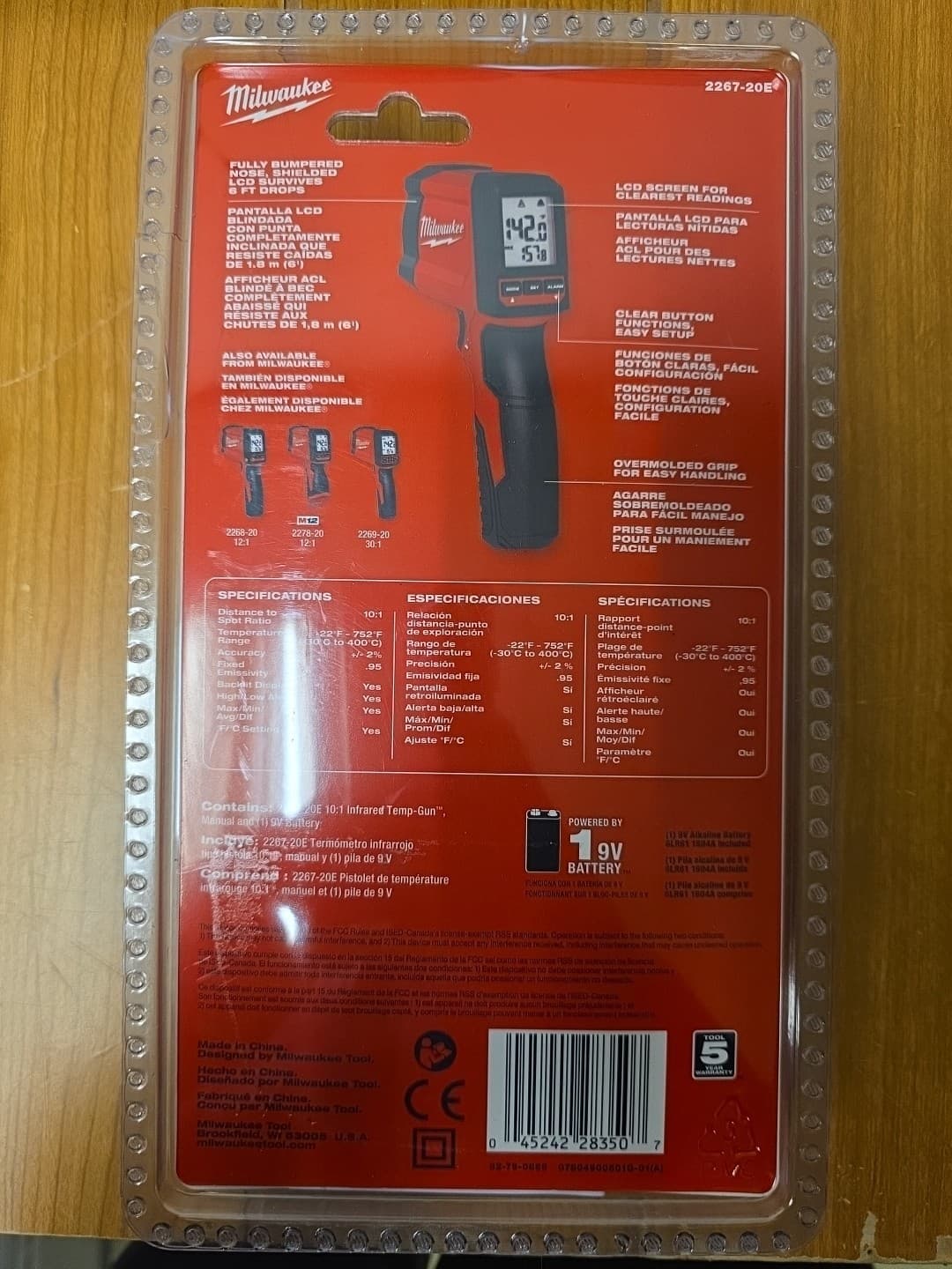 New Milwaukee 2267-20E 9V 10:1 Infrared Temp-Gun 2