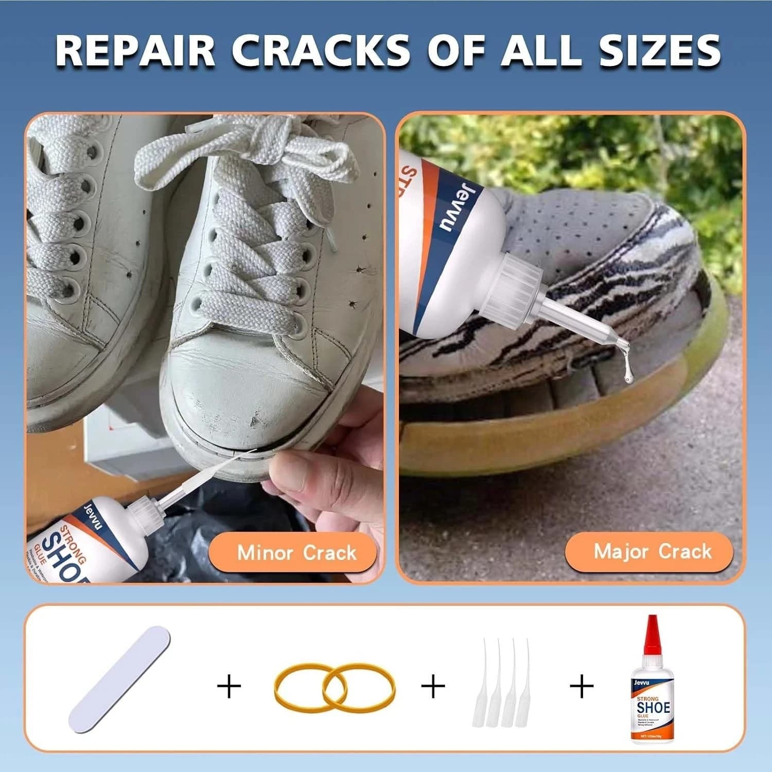 Shoe Glue, Heavy Duty Shoe Goo, Super Shoe Sole Repair Adhesive Kit for Boot, Sn 2