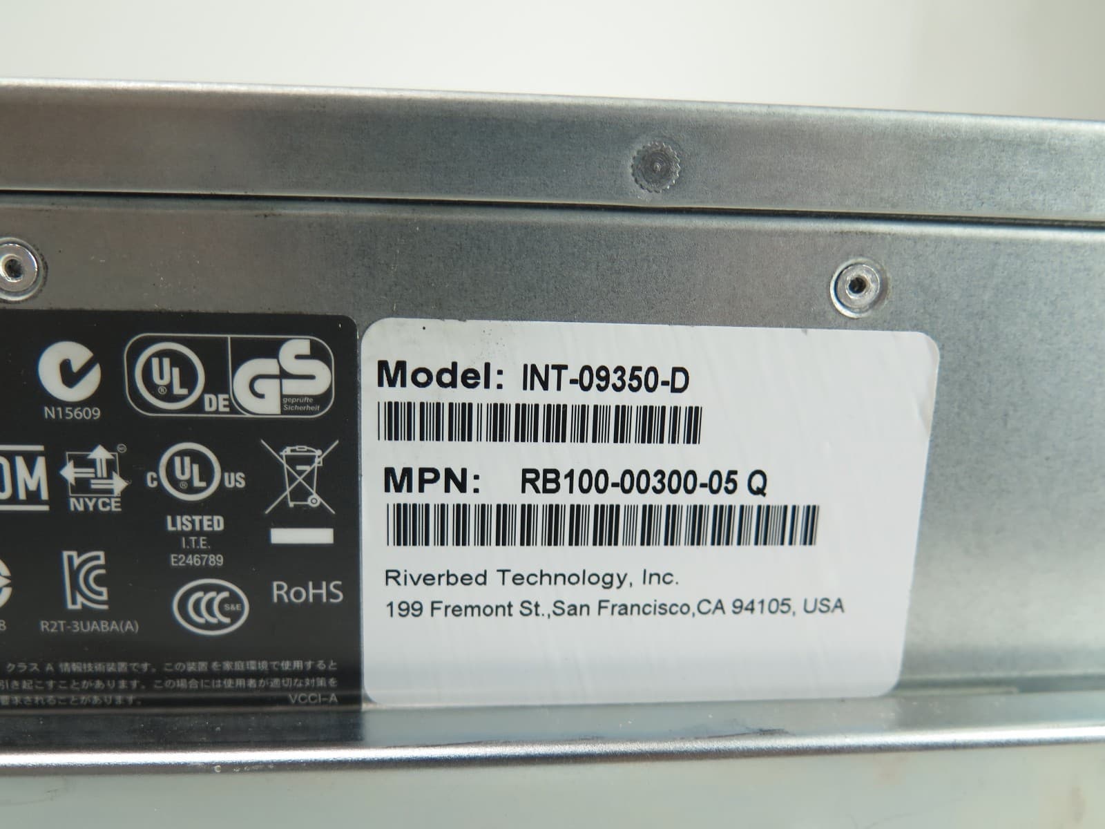 Riverbed Interceptor 9350 INT-09350-D Load Balancing Device Series I10BASE 3