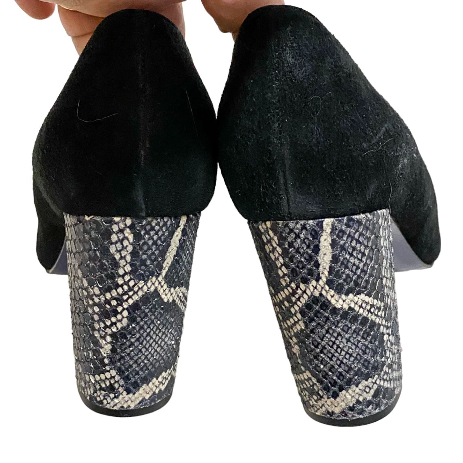 Elie Tahari Evon pumps with snake block heel, Size 38.5 EU 5