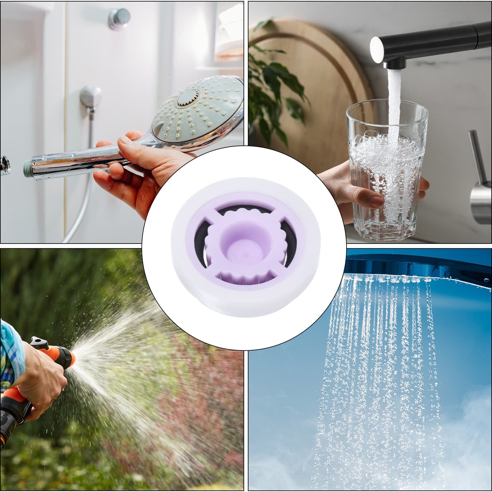 10Pcs Flow Reducer Limiter 1.2pgm Water Flow Reducer For Shower Head 6