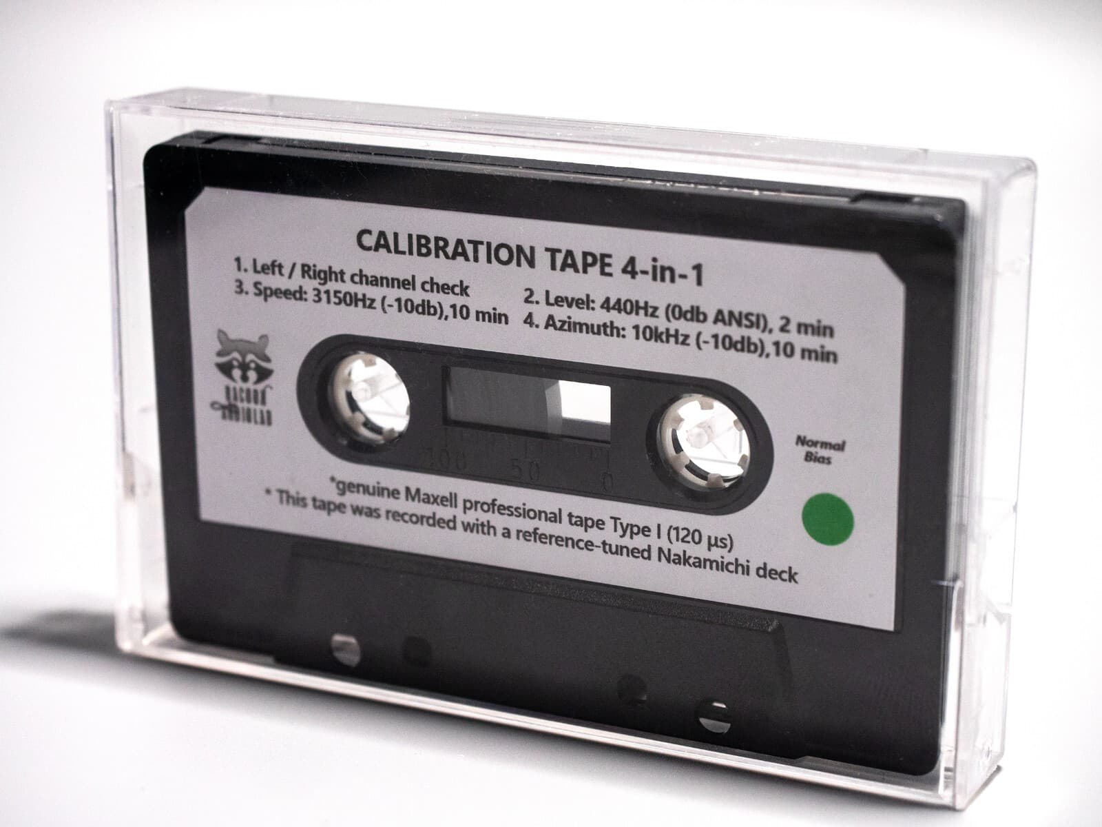 4-in-1 Maxell Test/Calibration audio cassette tape: L/R, level, speed, azimuth 2