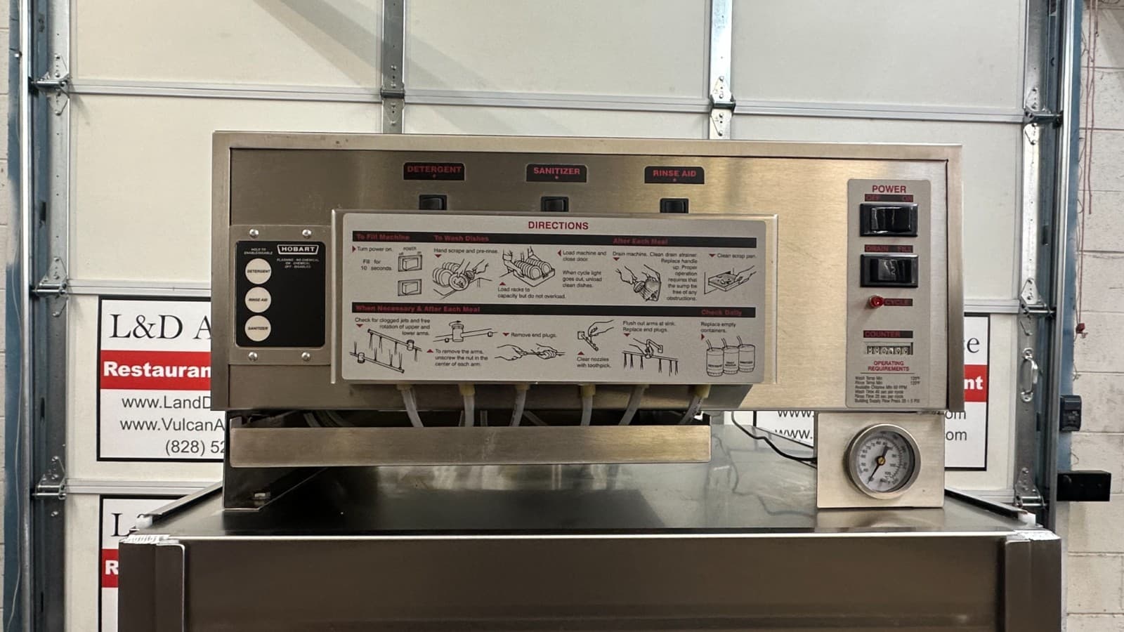 6156 - Factory Show Item, Hobart Low Temperature Chemical Dishwasher LT1-1 3