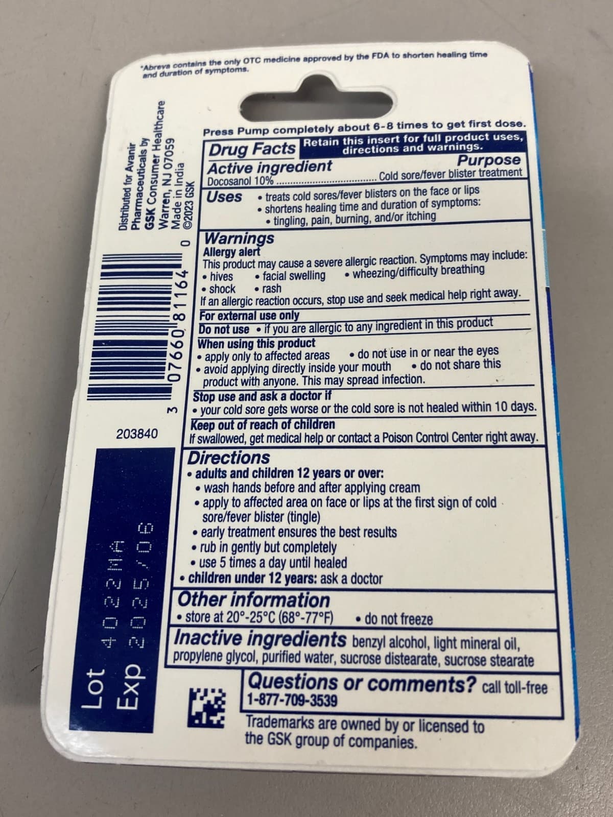 Abreva Cold Sore Treatment 2-Gram FDA Approved - Exp 06/2025 2