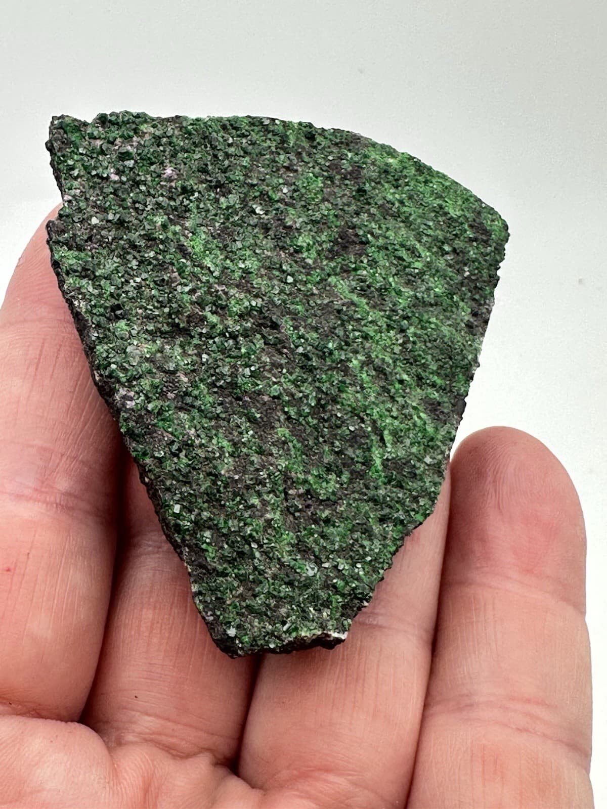 111g 2.5x2.5 RARE Green Uvarovite Garnet Crystals on Matrix Mineral Specimen