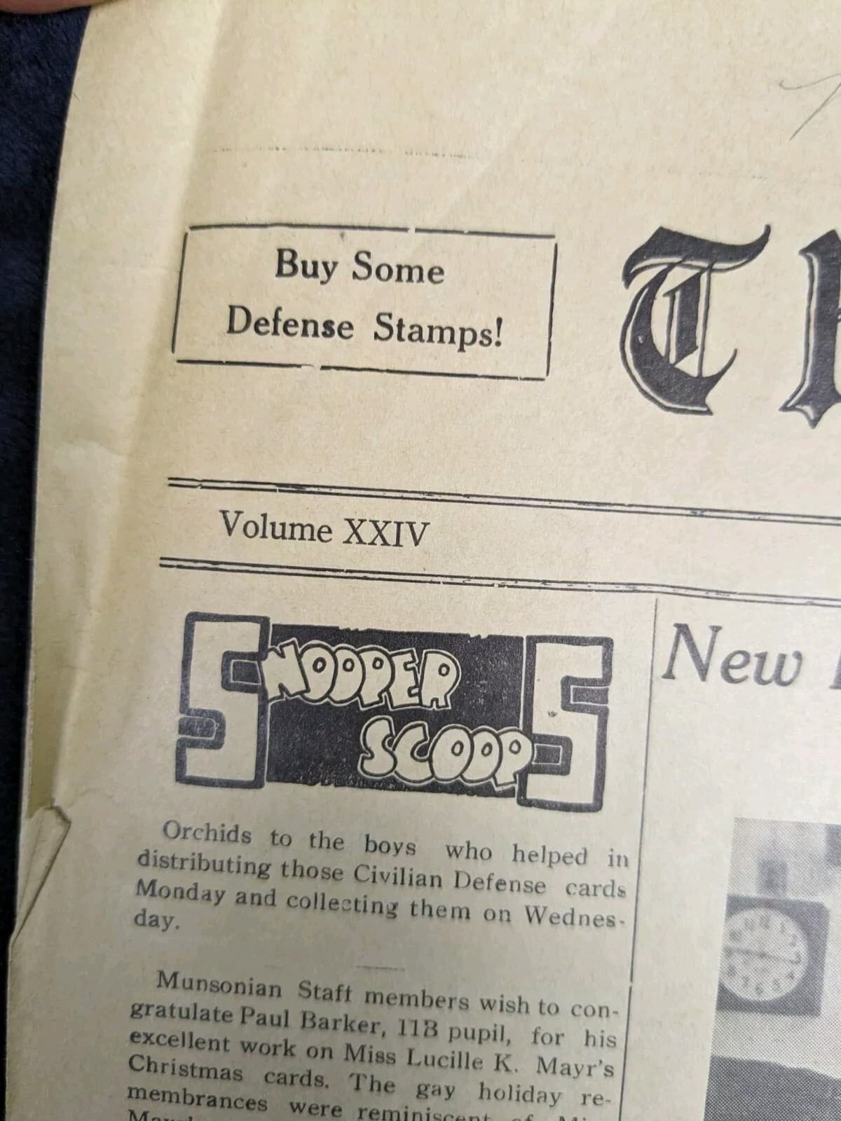 Munsonian Newspaper 1942 Muncie Indiana IN WW2 World War II Central High School 3