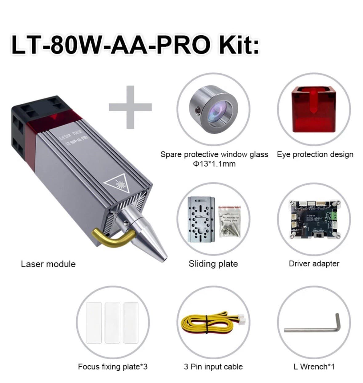 450nm 80W Laser Module Head for Laser Machine DIY engraving wood tools 5