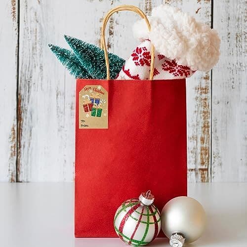 Christmas Gift Tags Stickers Self-Adhesive, 300 Merry Christmas Name Tags  6